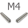 DIN 913 Винт установочный с внутренним шестигранником и плоским концом нержавеющая сталь А4 М4x6
